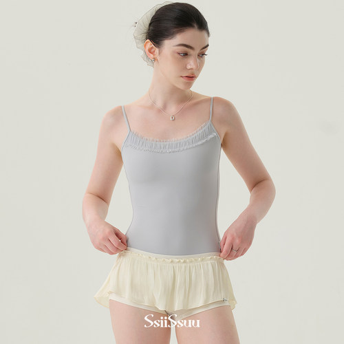 SsiiSsuu芭蕾舞服舞蹈运动形体服舞蹈服成人网纱练功连体服1158
