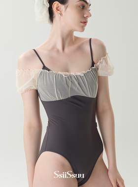 Ssiissuu芭蕾舞蹈莱卡体服瑜伽运动艺考拼接设计款基础训练1121