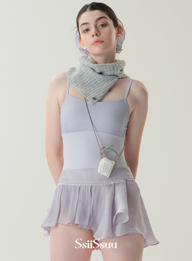 Ssiissuu芭蕾舞蕾丝拼接日常训练连体服运动瑜伽体操1125