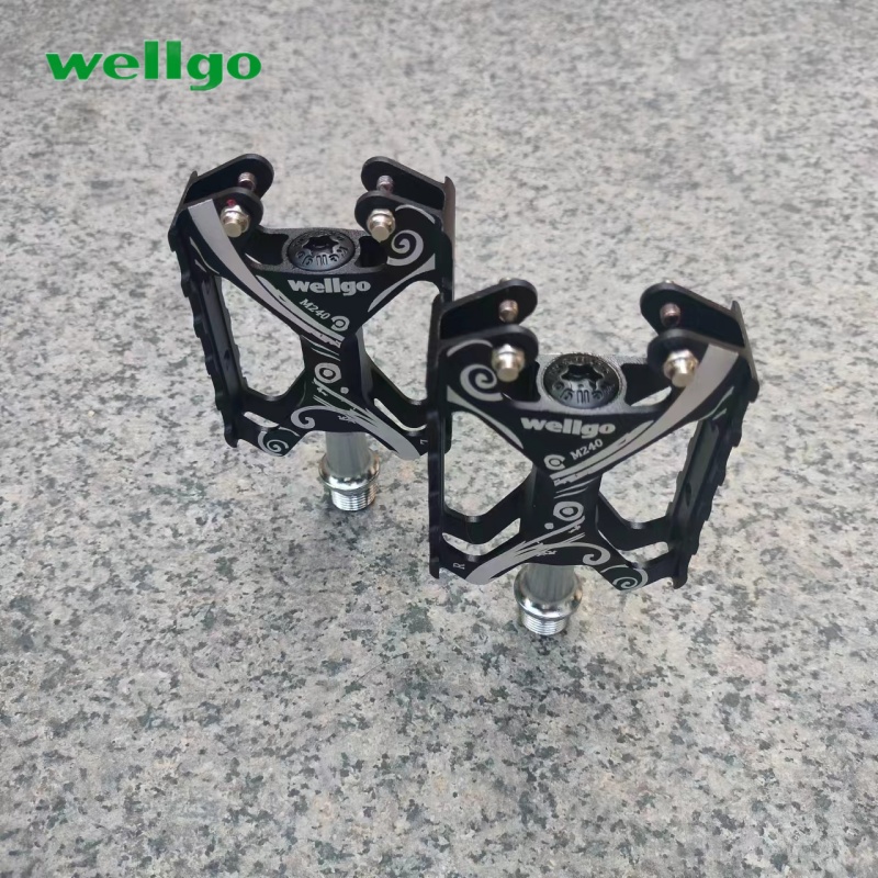wellgo高强度山地脚踏218克复古
