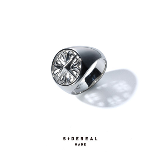 siderealmade十字星四叶草银戒指
