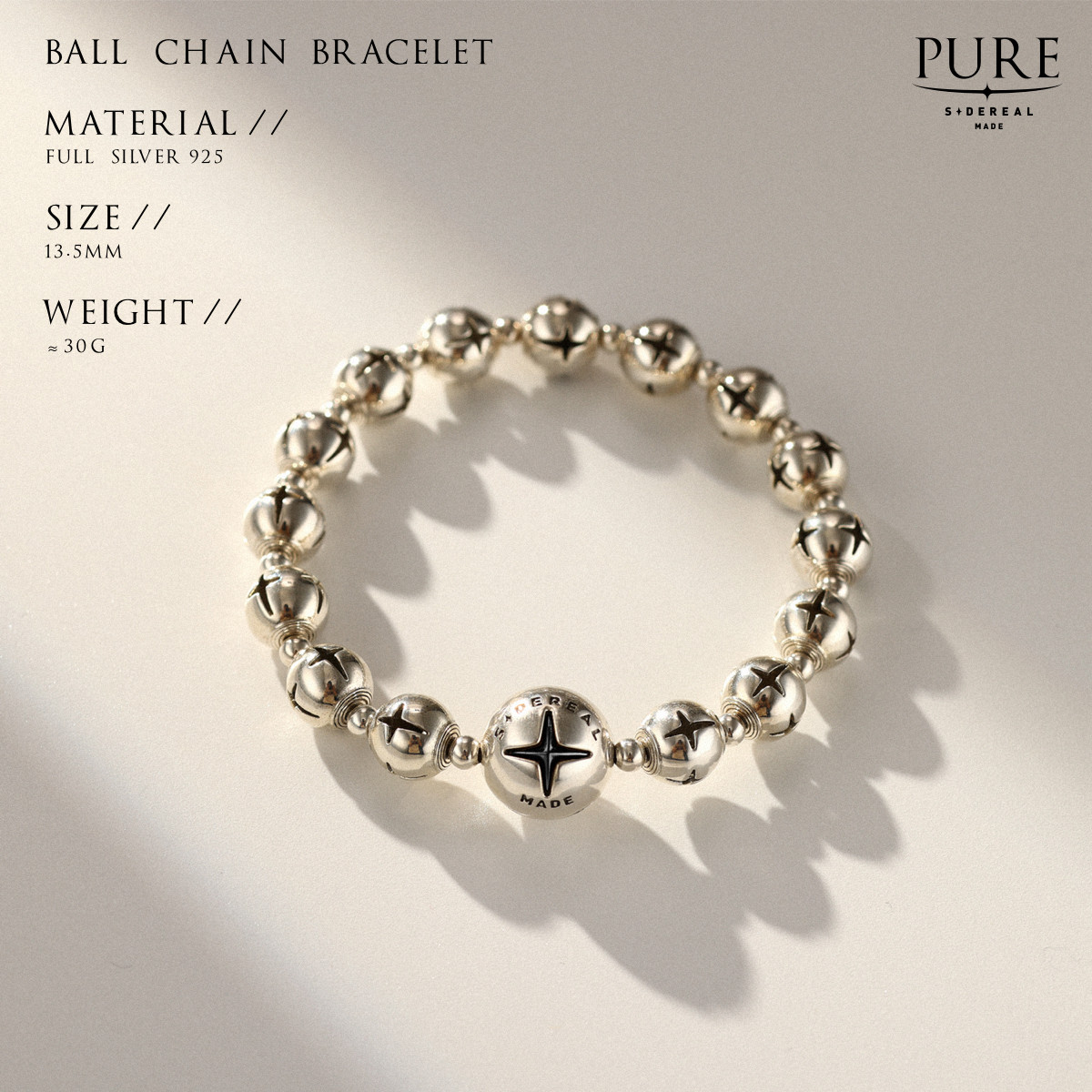 siderealmade中性松紧手链