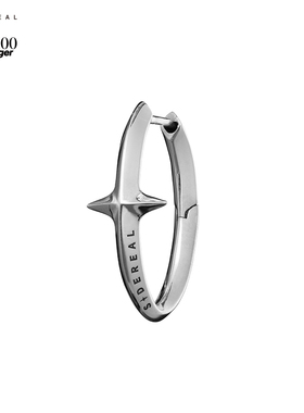 kamianger x sidereal 联名卫星银耳环 椭圆短耳针 男女同款