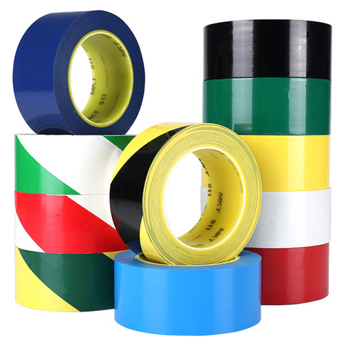 PVC黑黄斑马线警戒地标贴地板