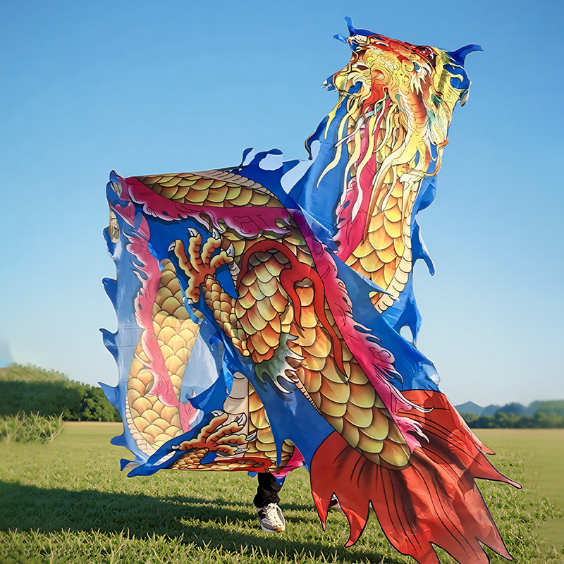 单人手举龙舞龙表演道具