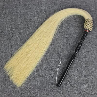 真马尾太极拂尘蝇甩子法器道具浮尘道士用品太监佛尘扫掸子浮沉