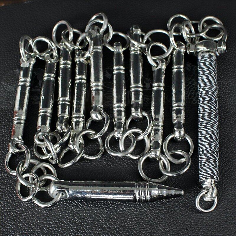 送鞭彩【4两-1斤半】九节鞭初学者表演不锈钢实战重鞭武术九截鞭