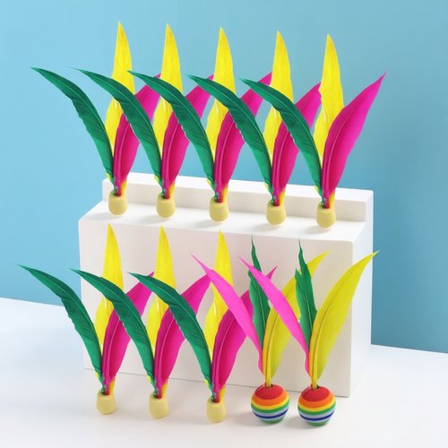 10只装板羽球成人儿童三毛球正品