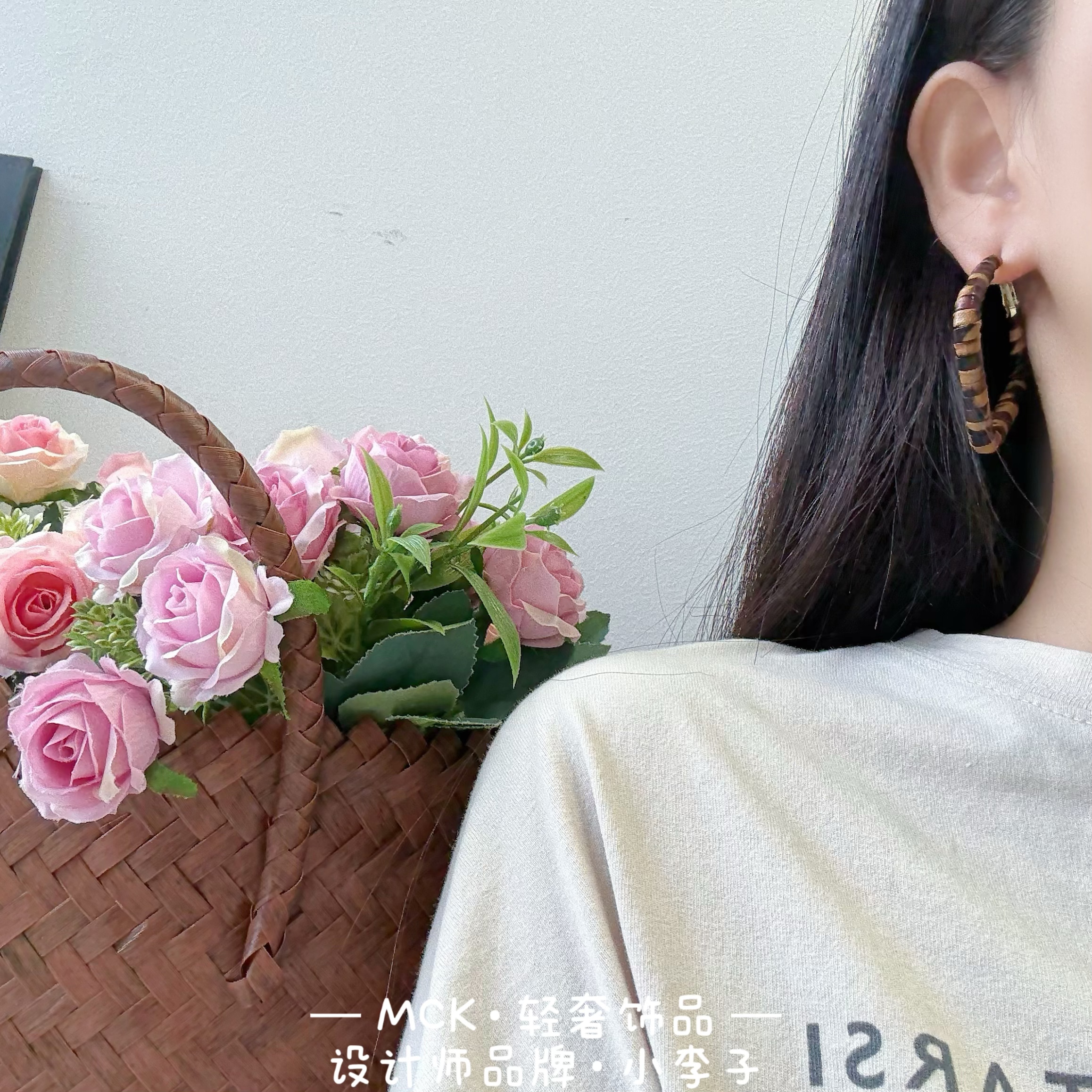 MCK2025新款豹纹耳环