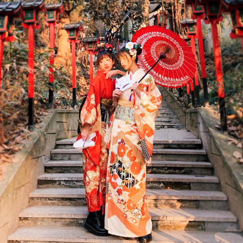 振袖和服改良女日式中国风正装传统女装拍照浴衣日本传统日系 - 封面