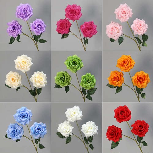 多头玫瑰花仿真花婚庆装饰室内外