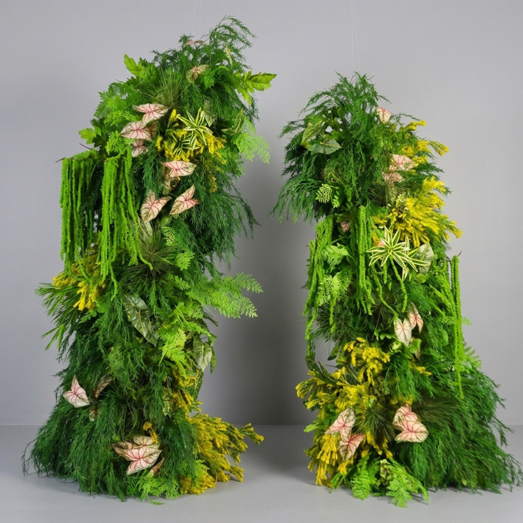 婚庆森系立柱花艺拱门花架韩式