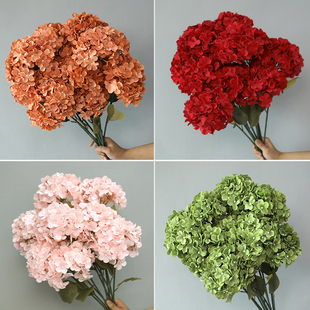 婚庆绣球花仿真花棒棒糖绢花3D婚礼布置花艺摆件假花仿真花束造景