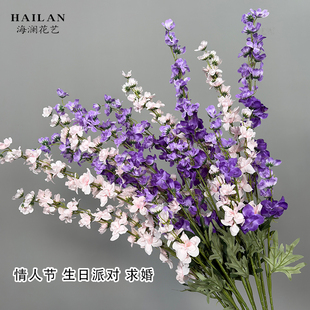 3叉飞燕仿真花婚庆布置假花装饰花材绢花婚礼花艺假花吊顶花路引
