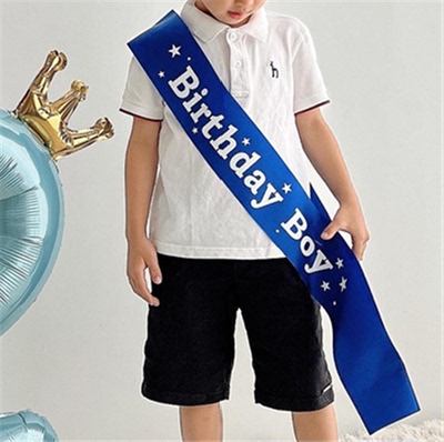 birthdayboy男孩生日肩带礼仪带