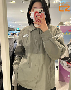 春夏新款北面 THE NORTH FACE 军绿黑色立领教练男女外套夹克