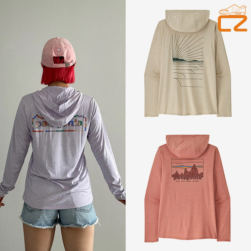 巴塔哥尼亚25新款Patagonia Capilene C1透气速干女款长袖连帽衫T