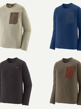 巴塔哥尼亚Patagonia25新秋冬R1 crew 男款抓绒保暖圆领长袖T卫衣