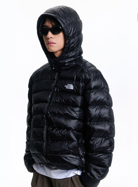 北面TheNorthFace超轻保暖防风防水连帽男女款连帽排骨鸭绒羽绒服