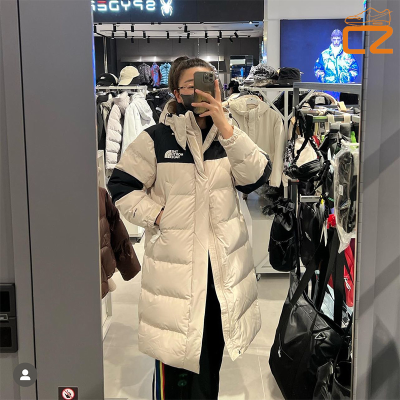 北面TheNorthFace 新款连帽黑色橄榄绿DRYVENT面料长款鹅绒羽绒服