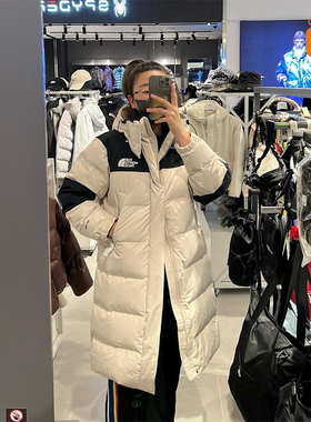 北面TheNorthFace 新款连帽黑色橄榄绿DRYVENT面料长款鹅绒羽绒服