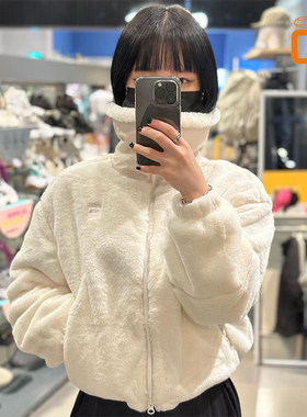23北面TheNorthFace羊羔毛抓绒纯白咖啡高领立领短款女款夹克外套