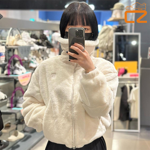 23北面TheNorthFace羊羔毛抓绒纯白咖啡高领立领短款女款夹克外套