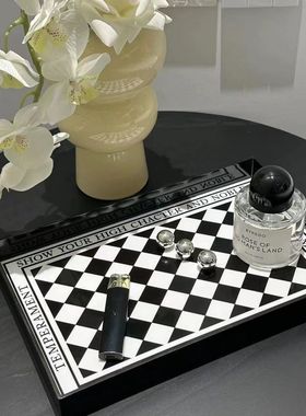 轻奢亚克力杯子收纳托盘香薰收纳置物架民宿酒店浴室洗手台收纳盘