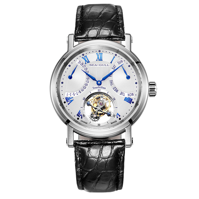 海鸥表男陀飞轮蝴蝶扣机械表