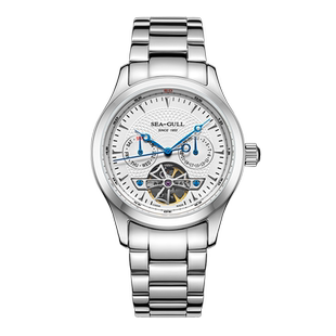 海鸥表男士手表钢带防水巨匠系列男款潮流腕表飞轮传奇M160S