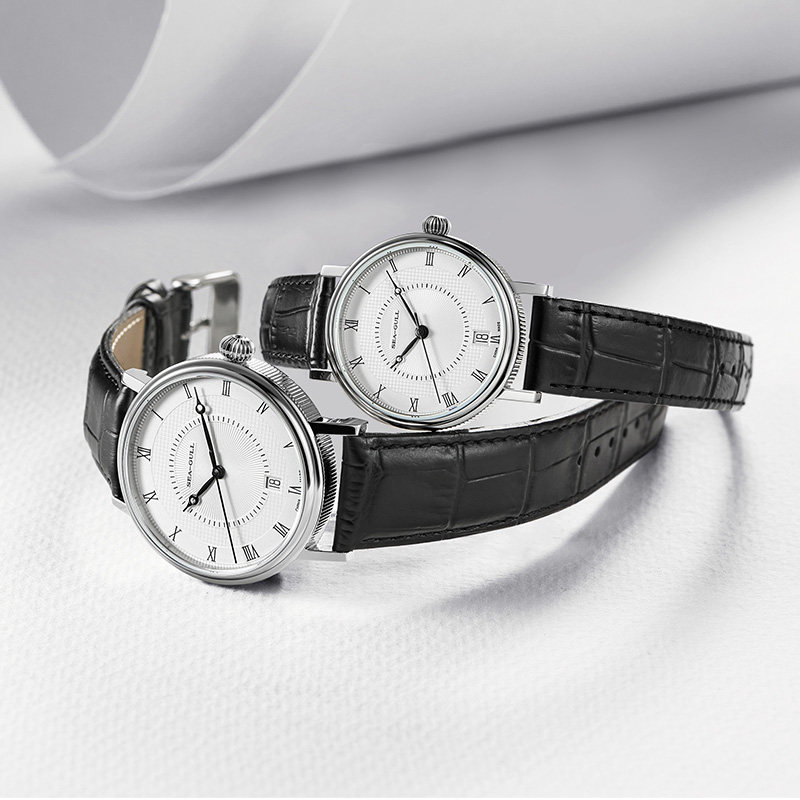 海鸥表手表情侣款自动机械表商务皮带防水男女腕表6022