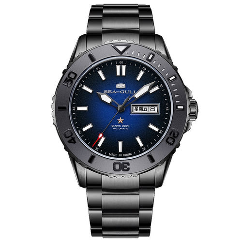 海鸥表双历深度潜水机械表