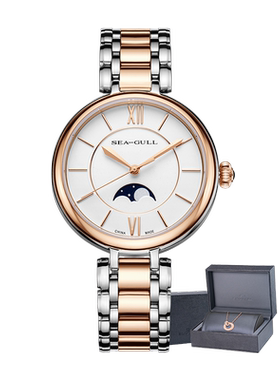 海鸥表手表月相女表罗马小众时尚简约机械手表女表6134