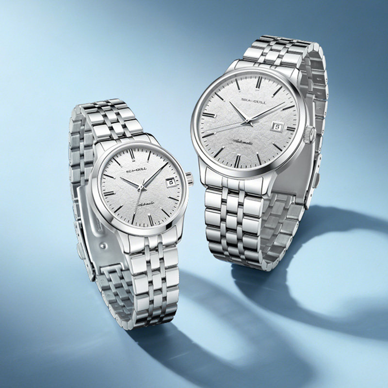 海鸥表情侣对表机械手表冰川情侣腕表国民6165送女友礼物