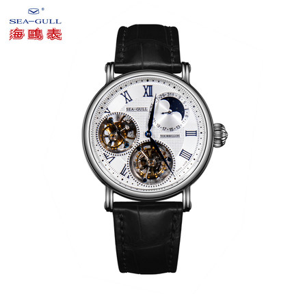 Seagull海鸥手表 手动双陀飞轮日历商务男表 ST8083GB传承系列