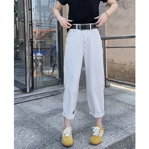 2025夏季新款弹力薄牛仔裤女
