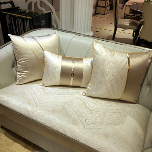 2025新款高端皮质专用沙发垫四季防滑现代轻奢通用布艺坐垫套定制