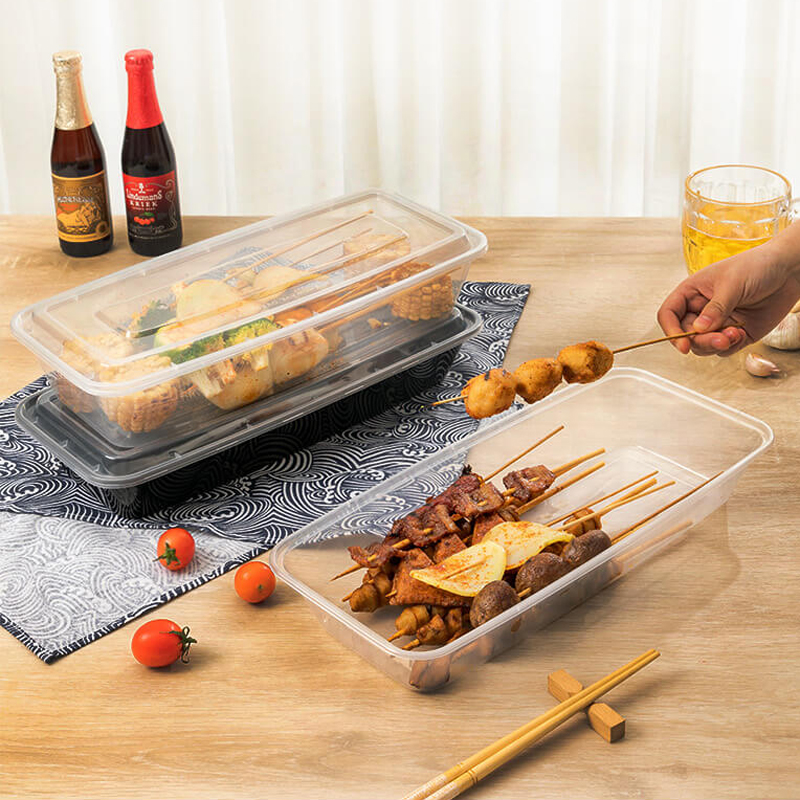 佑文长方形塑料烤鱼加厚外卖