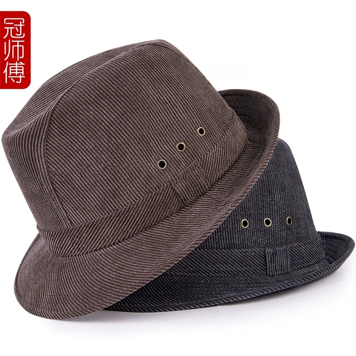 Мужская осенняя модная бархатная вельветовая шапка с капюшоном, для среднего возраста