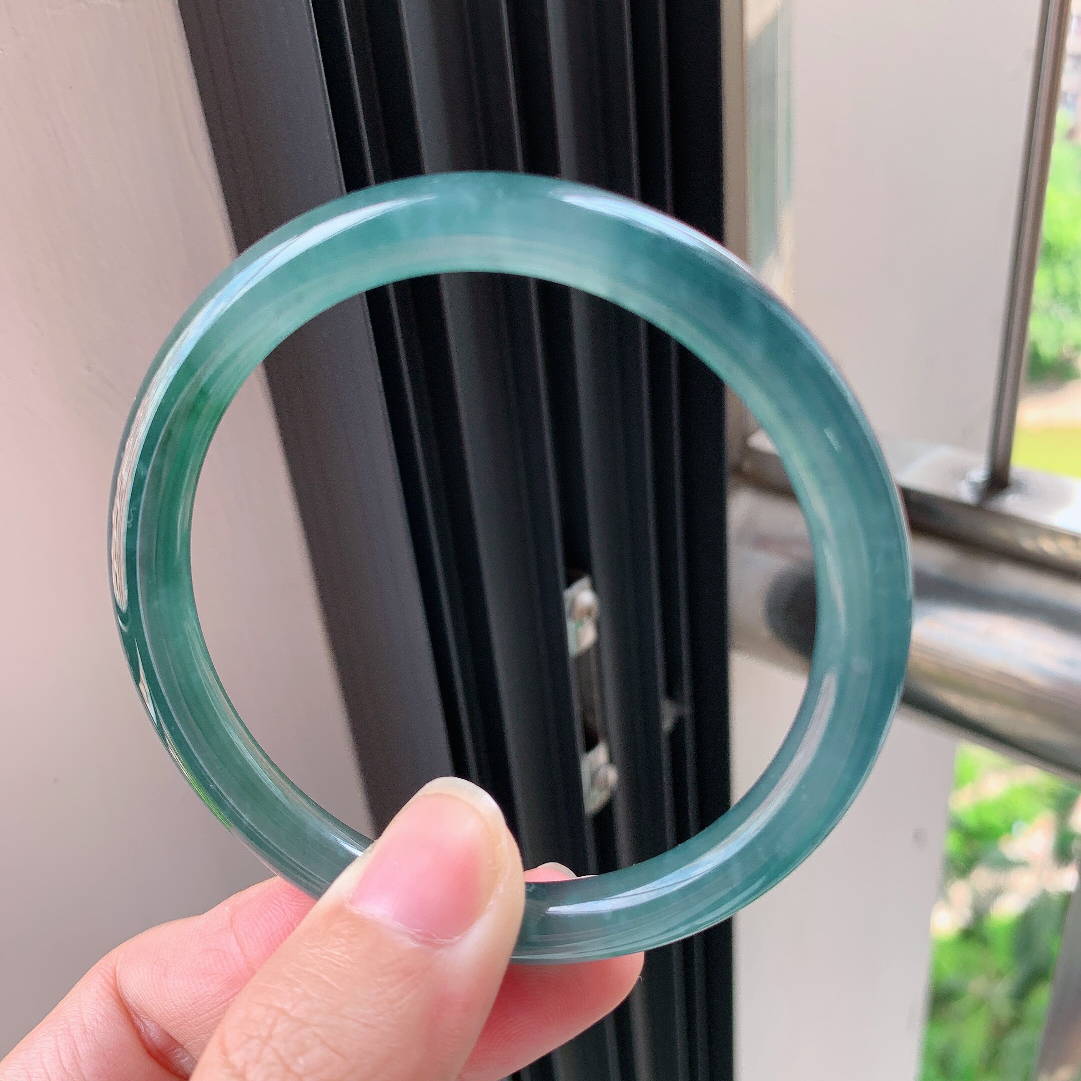 6263天然翡翠a货冰种蓝绿色危地马拉翡翠