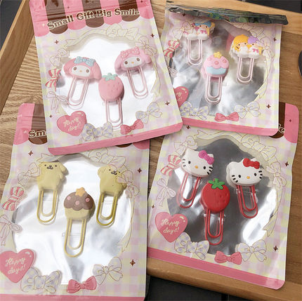 布丁狗KT猫曲别针回形针创意书签办公用品多功能文具学生小奖品