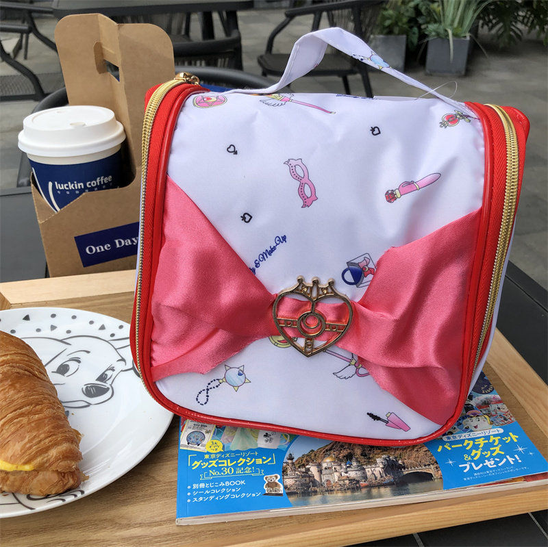卡通美少女化妆包旅行洗漱包出差洗濑用品收纳包护肤化妆品袋
