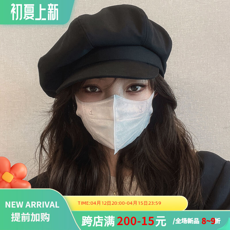 大头围显脸小~小众大码八角帽帅气复古春季云朵帽休闲青年报童帽