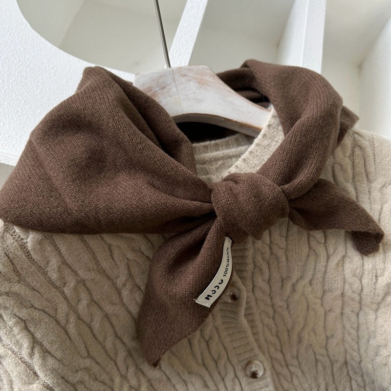 秋冬三角巾韩风女多用领巾纯羊毛