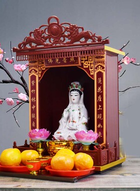 壁挂式供奉观音大士佛龛