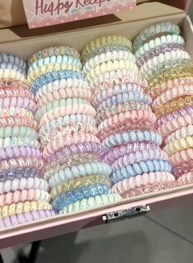 高品质波点电话线发圈夏