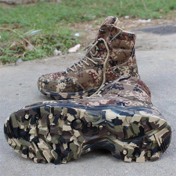 Boots militaires pour homme en toile - Ref 1399325 Image 4