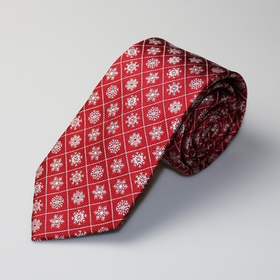 手打款雪花桑蚕丝年会领带现货