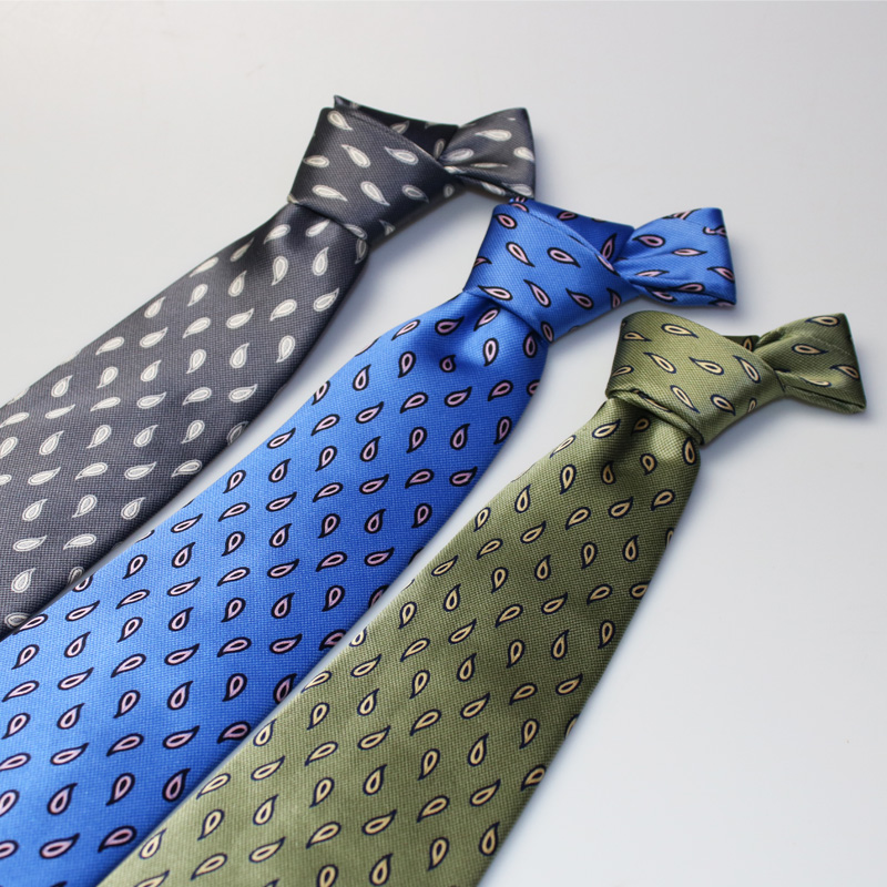 商务风10cm桑蚕丝腰果花复古领带