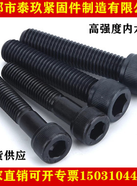 定制高强度黑色12.9级内六角螺丝螺栓家具螺丝M18M20M22M24M27M